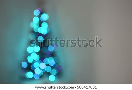 Christmas tree - Bokeh -  Electric Blue - background