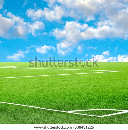 football field against the sky
