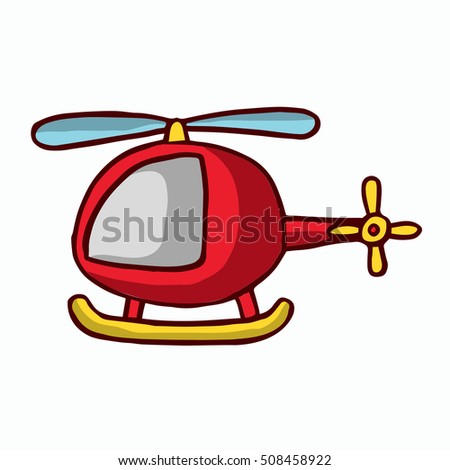 Red helicopter kid T-shirt design