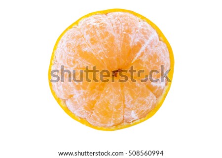 Fresh Mandarin Citrus Isolated Tangerine Mandarine Orange In Heap On White Background