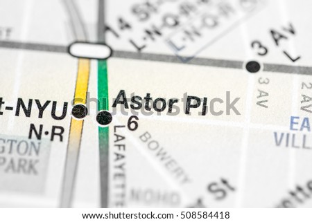 Astor Place. Lexington Av/Pelham Express Line. NYC. USA Royalty-Free Stock Photo #508584418