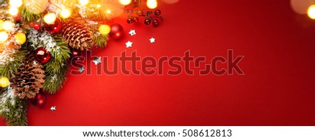 Art red Christmas holidays background; greeting card