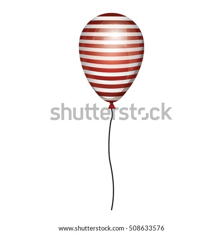 globe striped white and red with cord