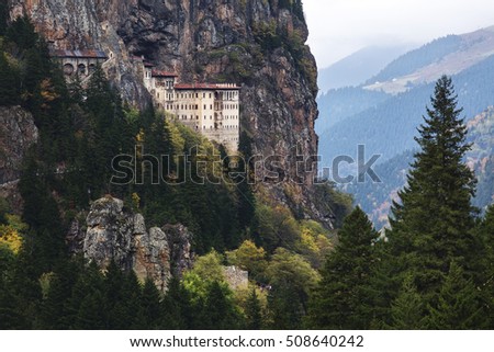Sumela monastery, Trabzon, Turkey Royalty-Free Stock Photo #508640242