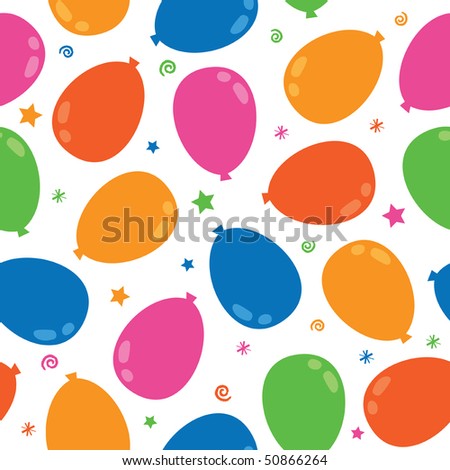 seamless party balloon pattern with clipping mask