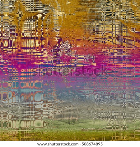 Vintage style designed background, scratched grungy texture with different color patterns: yellow (beige); brown; green; blue; red (orange); purple (violet)