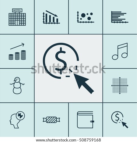 Set Of 12 Universal Editable Icons. Can Be Used For Web, Mobile And App Design. Includes Icons Such As Winter, Fail Graph, Hotel Construction And More.