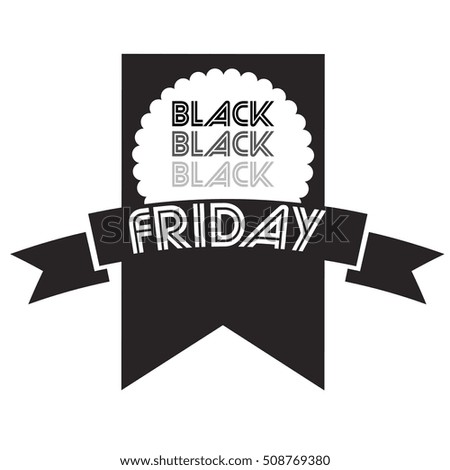 Isolated black friday banner with text, Vector illustration