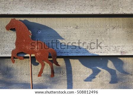 Horse Silhouette Steel Sign Farm