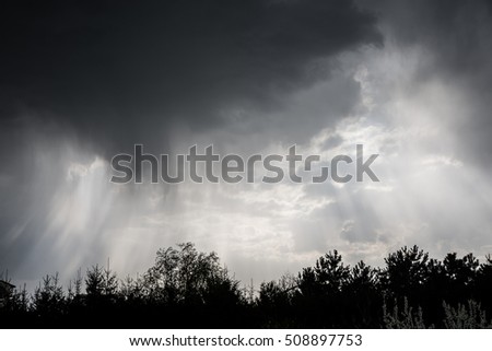 Dramatic sky before the storm, background