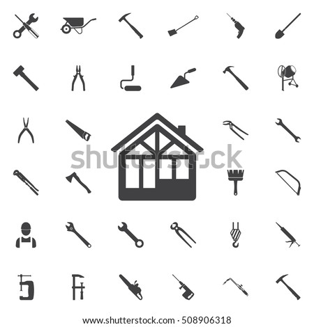 Construction house icon. construction, tools icons universal set for web and mobile