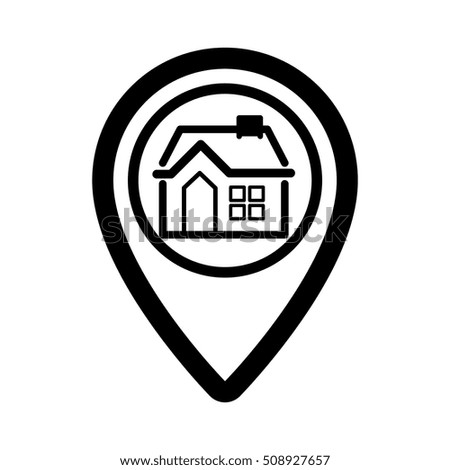 pin real estate isolated icon vector illustration design