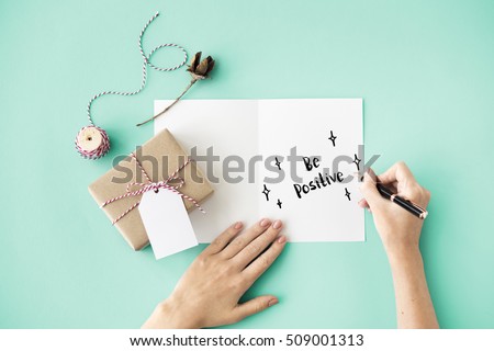 Celebration Card Writing Concept