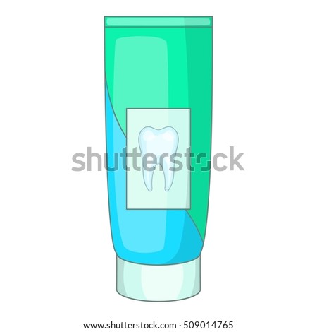 Toothpaste icon. Cartoon illustration of toothpaste vector icon for web design