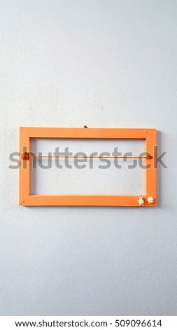 Picture frame./ Old wooden photo frame.