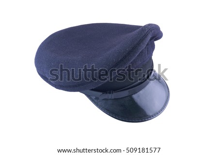 Police Hat Isolated On White Background.