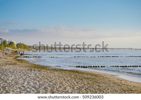 beach and Baltic Sea in summer time