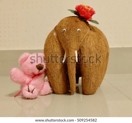 Elephant coconut & bear pink