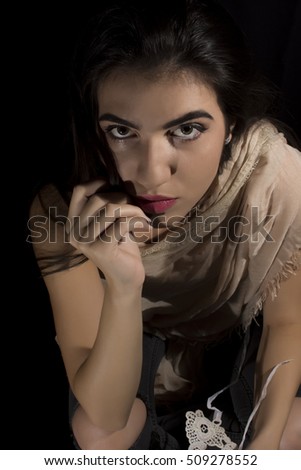 Young woman studio portrait 