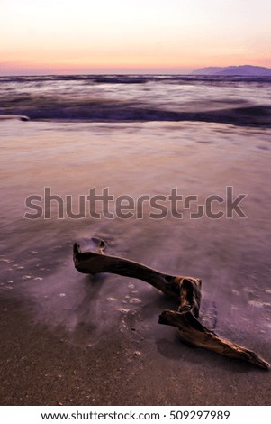 Sea and sand. Landscape photography
Sunset nature  background.