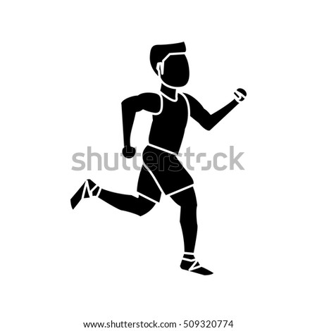 Isolated runner man design
