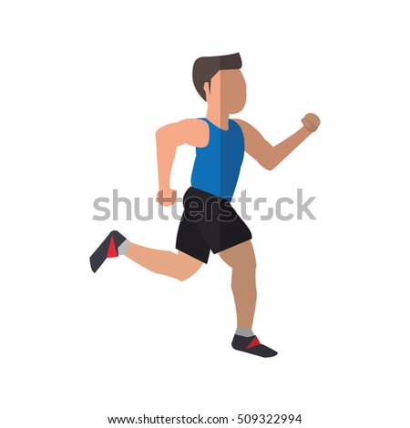 Isolated runner man design