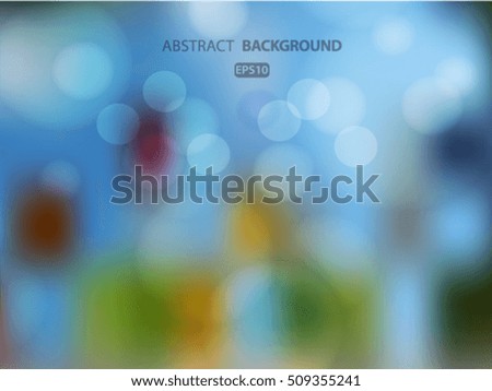 Blue blurred abstract background. Vector EPS 10 illustration.