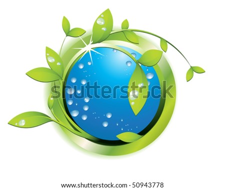 green button and leaf