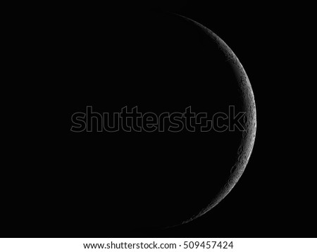 Series of Moon in November 2016 (2.7 Day Old) Royalty-Free Stock Photo #509457424