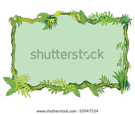 Jungle frame concept in vector