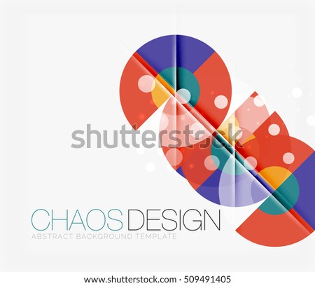 Abstract background with round color shapes and light effects. illustration