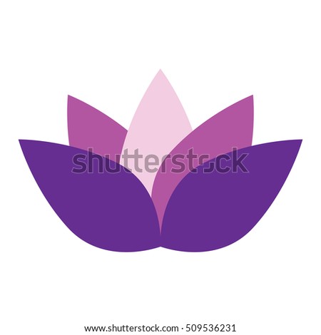 Isolated purple lotus flower, Spa vector illustration