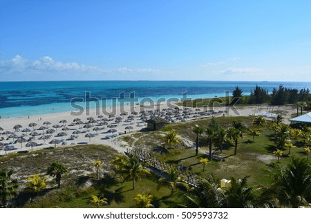 Picture of the view of the beach of Cuba in the Caribbean