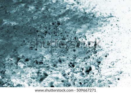 Water splashing background. Toned