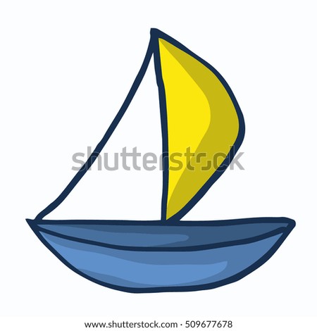 Traditional ship style design cartoon