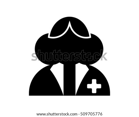 doctor silhouette medical medicare health care pharmacy clinic image vector icon
