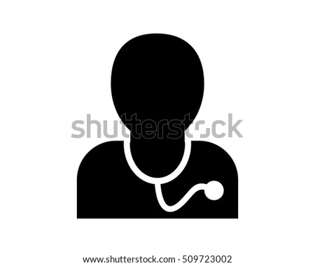 doctor silhouette medical medicare health care pharmacy clinic image vector icon
