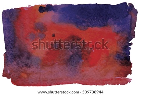 vector expressive watercolor background. isolated on white
