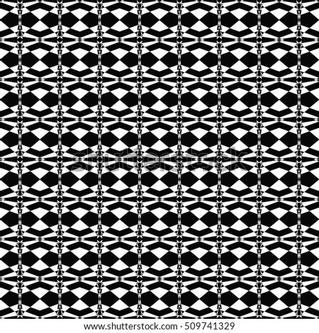 Black and white seamless pattern for wallpapers and background. Monochrome repeatable pattern.