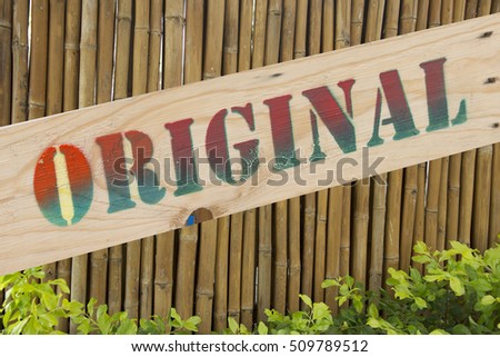 Traditional labels on old wood retro abstract background.