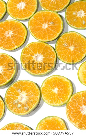nice oranges slice in many piece background