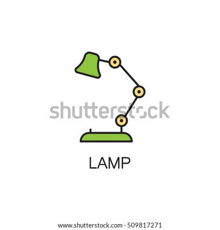 Lamp line icon. High quality pictogram of lamp for home's interior. Outline vector symbol for design website or mobile app. Thin line sign of lamp for logo, visit card, etc.