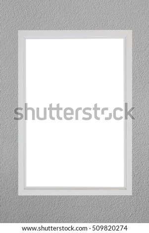 blank paper frames on concrete wall