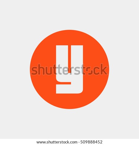 Letter Y vector, logo. Useful as branding symbol, identity, alphabet element, circle app icon, clip art and illustration.