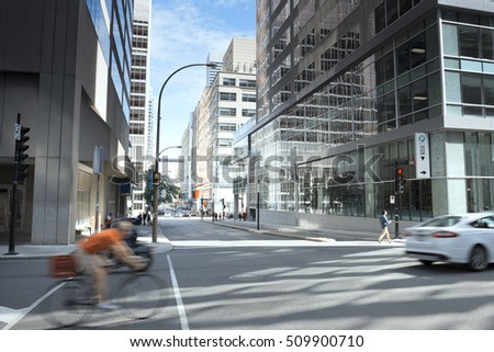 City Street Building View, Montreal, Quebec, Canada