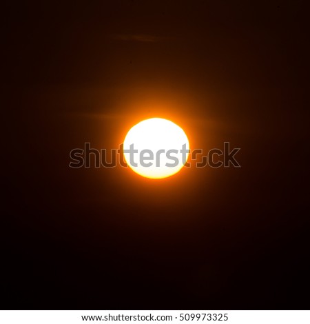 The sun in dark