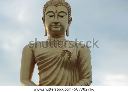 big statue image of buddha at  Thailand