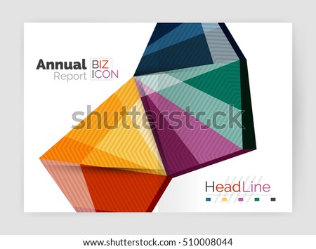 Geometric business annual report abstract backgrounds