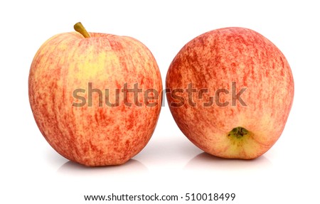 ripe apples isolated on white background