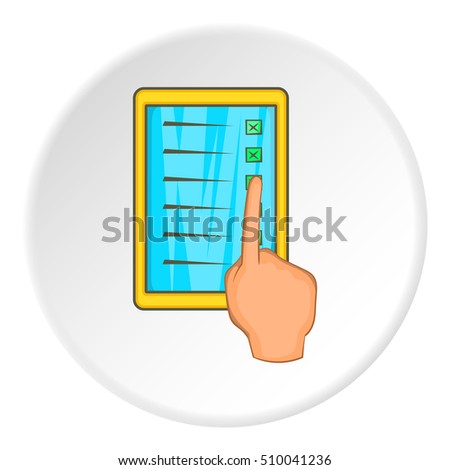 Tablet icon. Cartoon illustration of tablet  icon for web